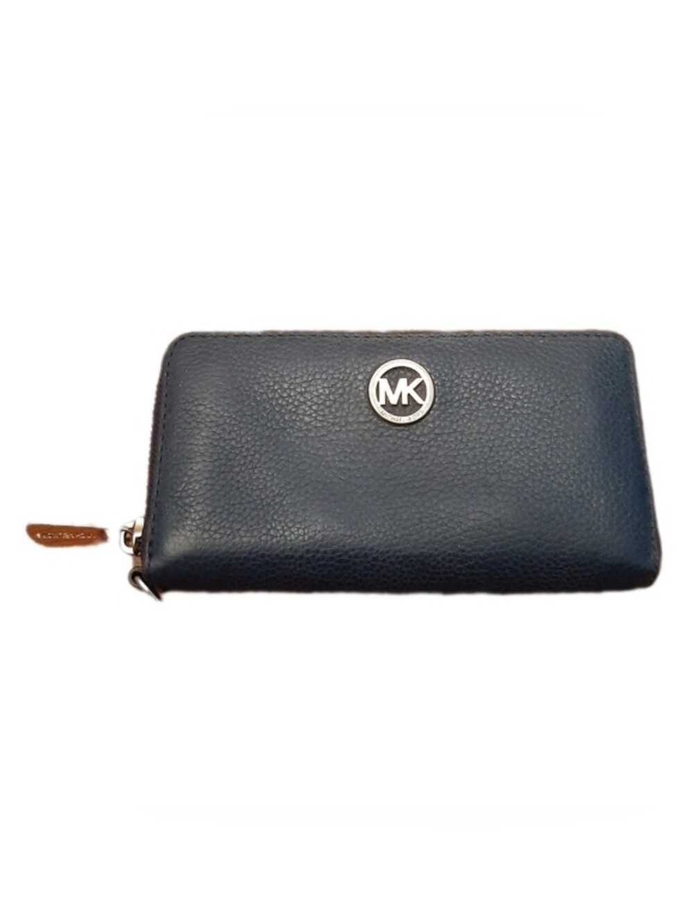 🔥Michael Kors Blue Leather Zip Around Wallet EY-1505